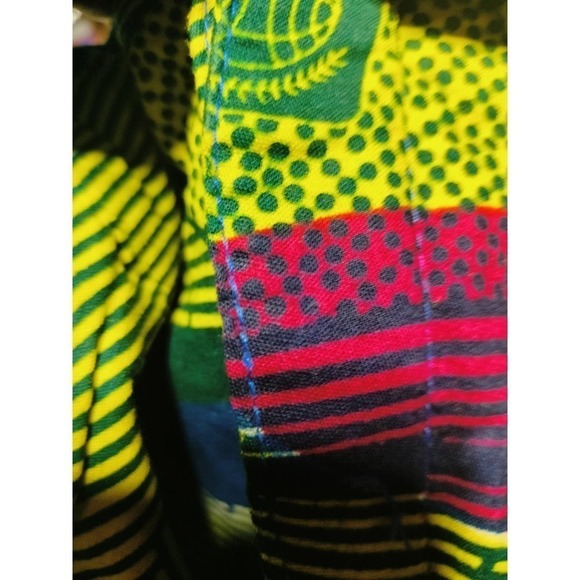 Handmade dress bright multi-color sleeveless maxi dress medium to large - Picture 7 of 7